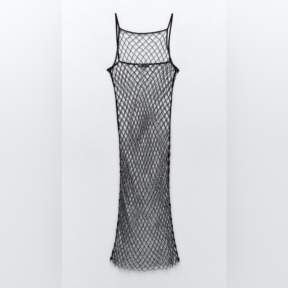ZARA MESH RHINESTONES DRESS - Picture 5 of 7